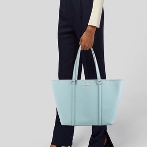 Kate Spade Dally Newbury Lane Saffiano Leather Tiffany Blue Tote Handbag